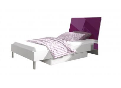 Kannerzëmmer Bett Schlofzëmmer Better Eenzelbett Single Jugendzëmmer Lila Holz