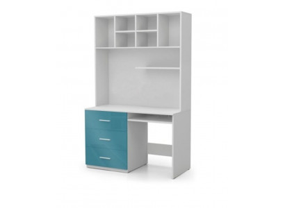 Bürosdësch mat Tiräng PC Dësch Modern Stil 2 Stéck Schreiwesdësch Schaf Dëscher