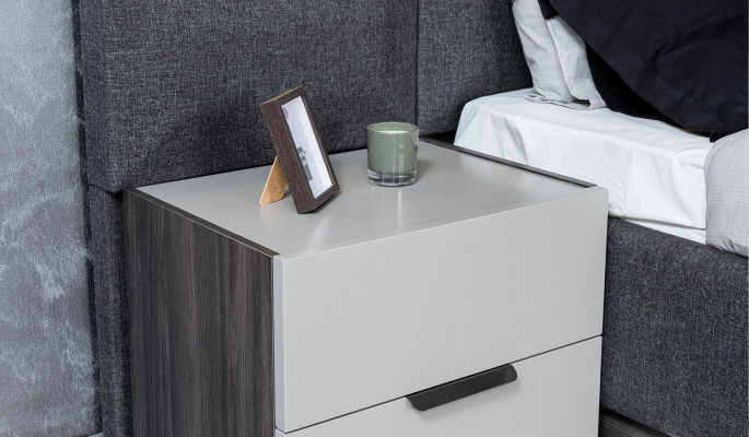 Luxus Nuetsdësch Al Wäiss 2x Nuetsdëscher Set Holz Konsole 61x45x52cm
