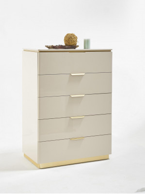 Kommode Beige Holz Luxus Héichschaf Konsol Schief Miwwelen Sideboard Schaf