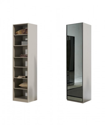Kleiderschaf Schaf Glasschaf Schlofkummer Holz modern Schief Miwwelen Neit