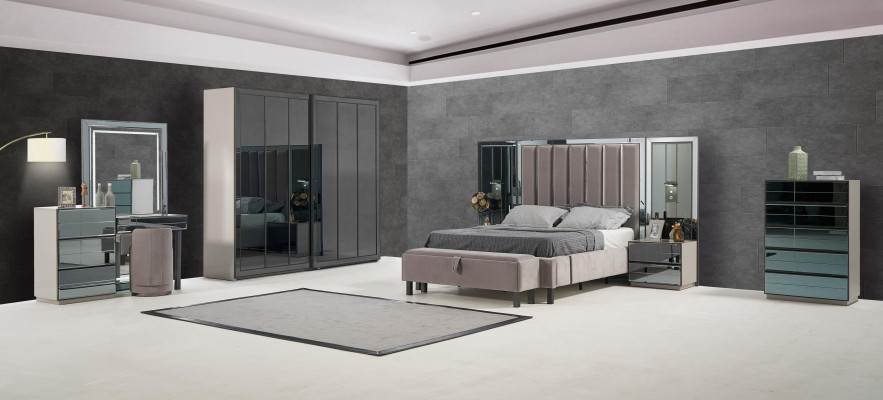 Schminktisch Kommode mat Spigel Konsol Kommoden Holz Modern Schlofkummer