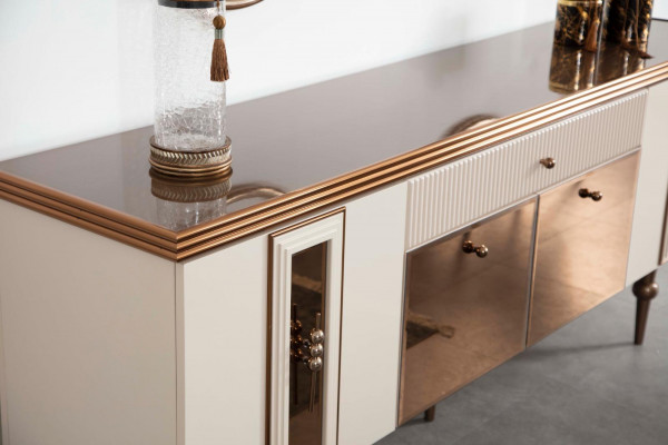 Sideboard Wunnzëmmer Iesszëmmer Holz Metall Kommoden Béisch