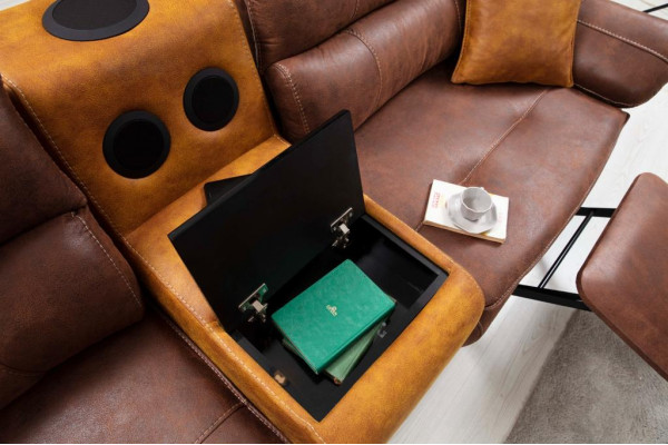 Bluetooth Multifunktioun Sofa Canapé Ecksofa Sound System Wunnlandschaft