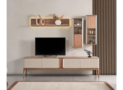 E e schéinen TV-Schaf fir Äre Wunnzëmmer am moderne Stil.