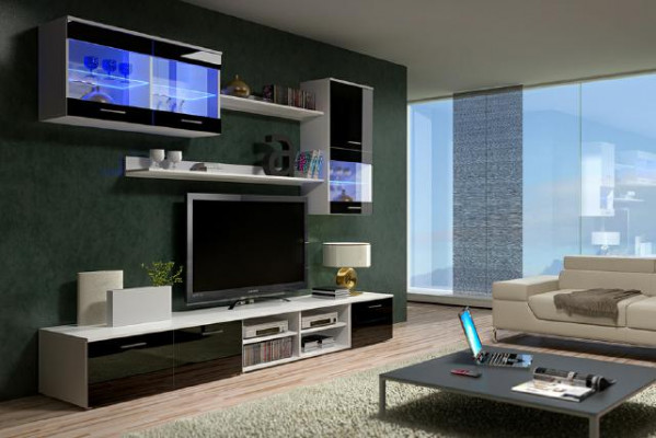 En exklusive modernen hëlzernen Televisiouns-Nuechtstëll fir Äert Wunnzëmmer.