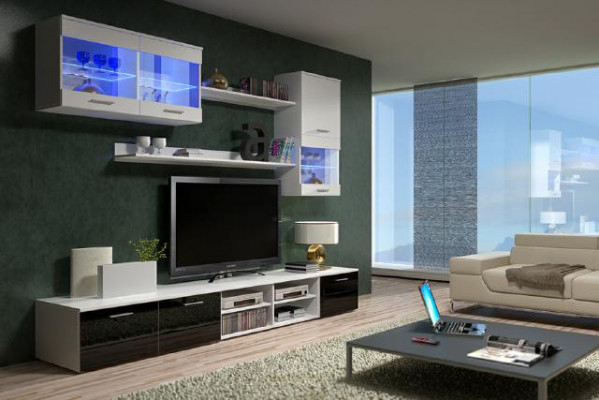 En exklusive modernen hëlzernen Televisiouns-Nuechtstëll fir Äert Wunnzëmmer.