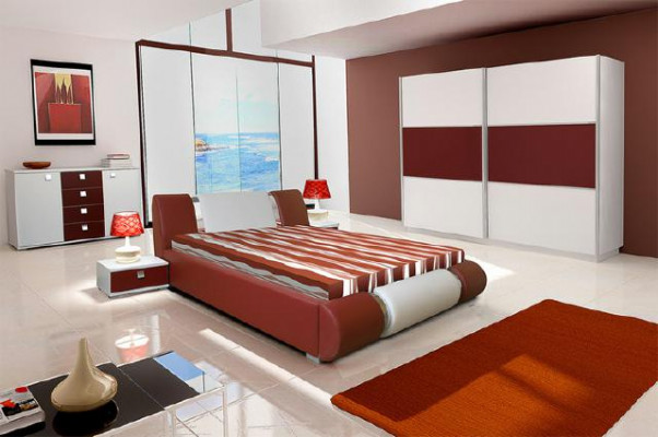 Lit Cuir Kader An 140/160/180x200cm Gekappt Design Duebel Made IN Eu
