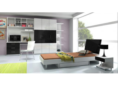 Jugendzëmmer 7 Deeg Komplett Schlofzëmmer Kand Bett Schaf Schreifdësch RAJ3