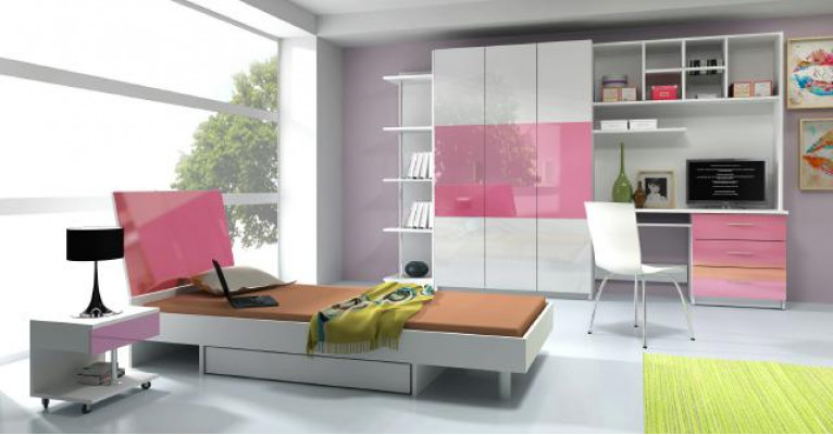 Jugendzëmmer 7 Deeg Komplett Schlofzëmmer Kand Bett Schaf Schreifdësch RAJ3