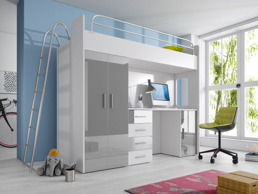 DUEBELSTOCKBETT STOCKBETT ETAGENBETT MAT SCHREIWUTSCH+KLEEDERSCHAF-RAJ 4D LILA