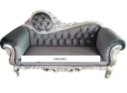 Thronsëtz Königlech Polster Chesterfield Samt 2-Sëtzer Antik Stil Still