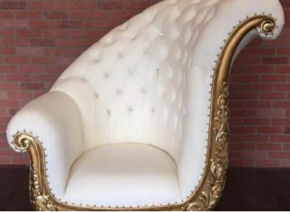 Troun Fauteuil Kinnekengepolstert Stull Chesterfield Samt 1-Sëtzer Antik Stil