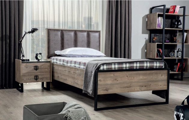 Loft Nuetsdësch Braun Design Modern Bäistelltësch Zëmmerdësch Dëscher Nei