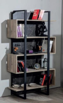 Jugendzëmmer Loft Kannerzëmmer Set Nuetsdësch Bicherregal Schreifdësch Schaf
