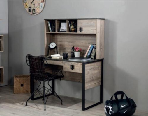 Jugendzëmmer Loft Kannerzëmmer Set Nuetsdësch Bicherregal Schreifdësch Schaf