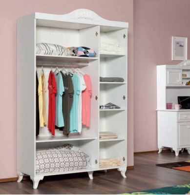 Teenager-Schlofzëmmer Landhausstil Hotel Gäschtzëmmer Miwwelen Komplett Set 5 Stéck.
