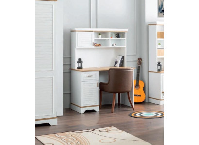 Schreifdësch Wäiss Holz Jugend Schlofkummer Kannerzëmmer Miwwelen Design Dësch Wäiss