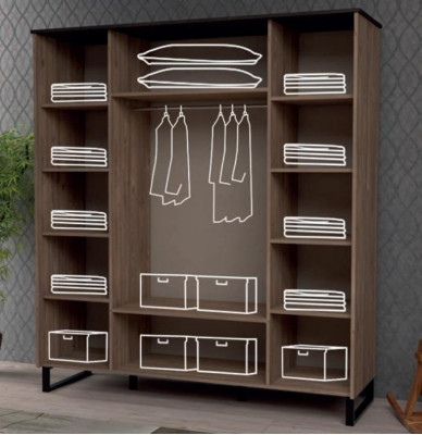 Kleederplaz Braun Jugend Schlofzëmmer Schaf Kannerzëmmer Design Modern Nei