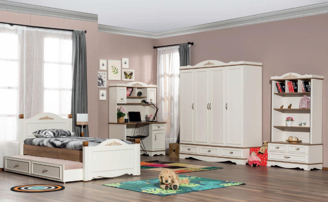 Kleederstang Luxus Klassesch Schaf Schränke Miwwelen Holz Schlofkummer Schief Wäiss
