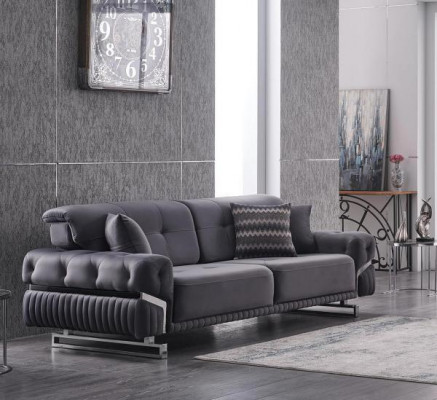 Groussen Designer Dräisëtz Woonsallzëmmermiwwel Textil Polstersofa Modern