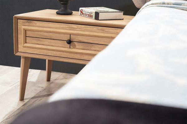 7tlg. Schlofzëmmer Set Bett + 2x Nuetsdësch + Kleederchaus + Schminktësch + Spigel