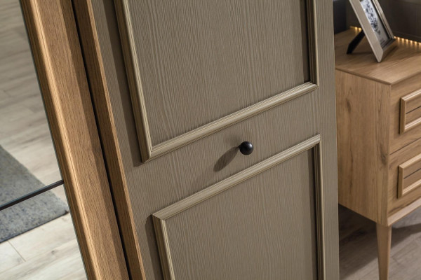 Eleganten Kleederschaf Schlofzëmmer Design Miwwelen Schief Modern Ariichtung