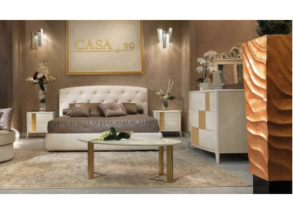 Bett + 2x Nuetsdësch 3 tlg Schlofkummer Set Modern Design Luxus Klassesch Miwwelen