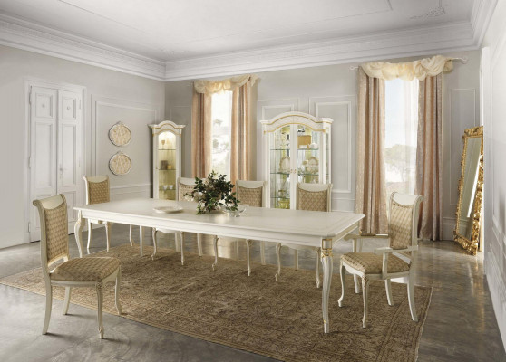 Barock antik Stil Iessdësch Dësch Echt klassesch Holz Designer Dëscher Rokoko