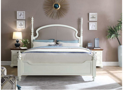 Bett Nuetsdësch 3-Stéck-Schlofkummer Set Design Modern Luxus Better Grupp Holz Nei