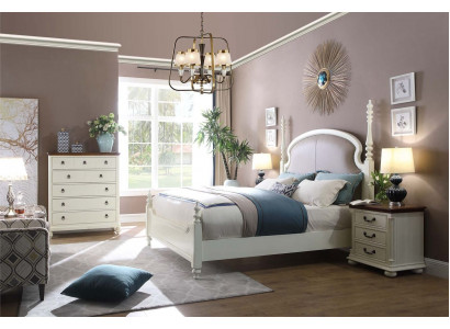 Bett Nuetsdësch Kommode 3 tlg. Schlofzëmmer Set Design Modern Luxus Better Nei