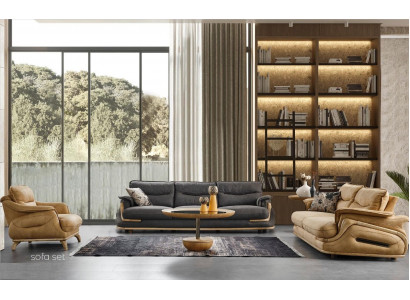 Design Sofagarnitur 4+3+1 Lieder Sofa 3 Stéck Set Couchen Sofasen Canapé