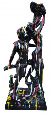 Designer Abstrakt Dekoratioun Modern Figur Danz Koppel Skulpturen Gaartfiguren