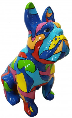 Design Figuren Skulpturen Modern Bulldog Skulptur Dekoratioun Gaart
