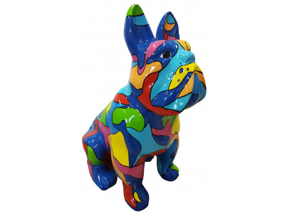 Design Figuren Skulpturen Modern Bulldog Skulptur Dekoratioun Gaart