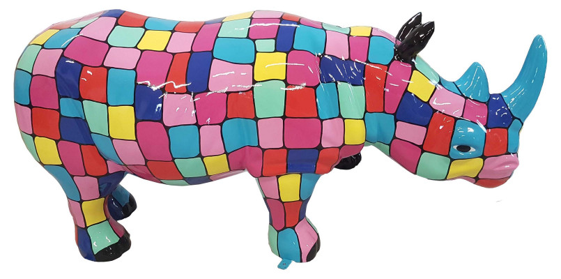 Designer Abstrakt Figur Modern Figuren Dekoratioun Nashorn Gaart Skulpturen