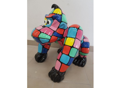 Gorilla Designer Figur Statue Modern Statuen Figuren Dekoratioun Dekor Gaart Neien