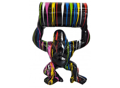 Designer Gorilla Figur Statu Moderne Figuren Statuen Dekoratioun Deko Gaart Nei