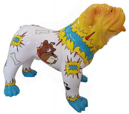 Design Figuren Skulpturen Modern Bulldogge Skulptur Deko Skulpturen Dekoratioun