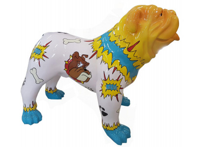 Design Figuren Skulpturen Modern Bulldogge Skulptur Deko Skulpturen Dekoratioun