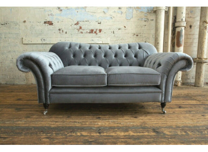 Chesterfield Original Sofa Textil Couchen Stoff Sofas Gro 200cm Couch