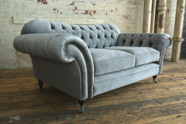 Chesterfield Original Sofa Textil Couchen Stoff Sofas Gro 200cm Couch