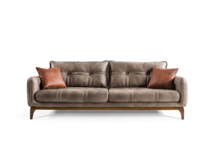 Sofaen Couch Dreisëtzer Designer Couch Sofa Polstersëtz Miwwelen Brong Wunnen