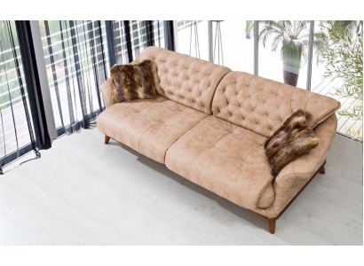 Brong Canapé Sofa Wunnzëmmer Canapéë Polster Miwwel Dräisëtzer 221cm