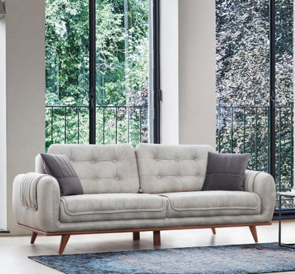 Grau Canapé Sofa Wunnzëmmer Canapéë Polstermiwwele Drësëtzeger Sofas