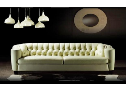 Luxus Chesterfield Sofa 4 Sëtzer Konschtlieder Couch Wäiss Sofas Modern