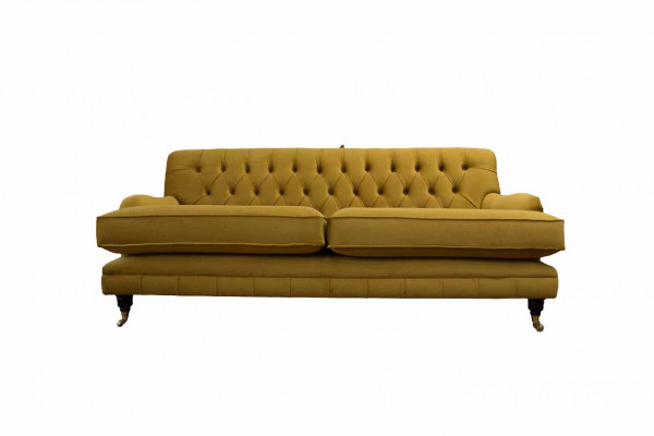 Chesterfield Sofa 3 Sëtzpolster Textil Stoff Canapéë Elegant Sofas