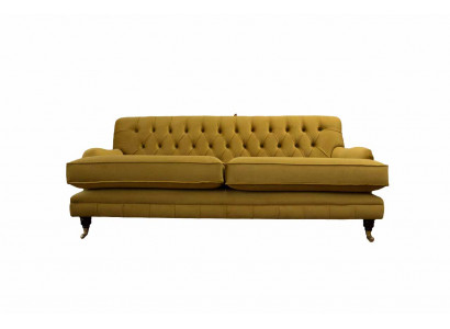 Chesterfield Sofa 3 Sëtzpolster Textil Stoff Canapéë Elegant Sofas