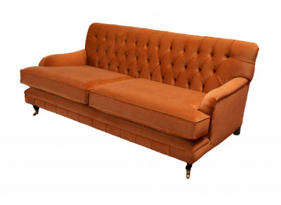 Däisëtzeger Canapé 3 Sëtz Stoff Chesterfield Modernen Design Wunnzëmmer Kanapee