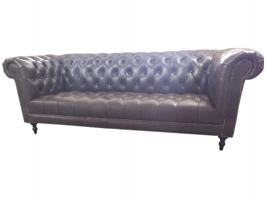 Sofa 4 Sëtzer Chesterfield Couch Luxus 245cm Liederiwwersofa Couchen Miwwelen